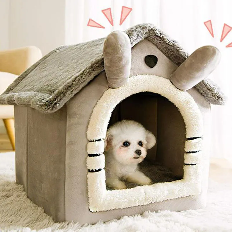 New cat litter rabbit door curtain four seasons universal kennel small and medium-sized dog closed removable and washable dog bed pet litter pad