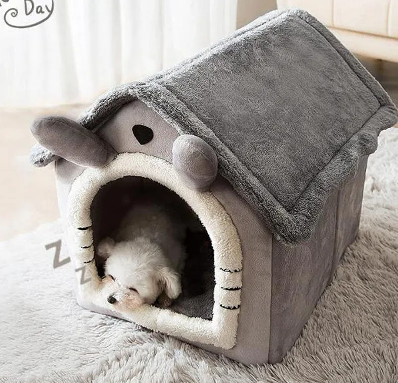 New cat litter rabbit door curtain four seasons universal kennel small and medium-sized dog closed removable and washable dog bed pet litter pad