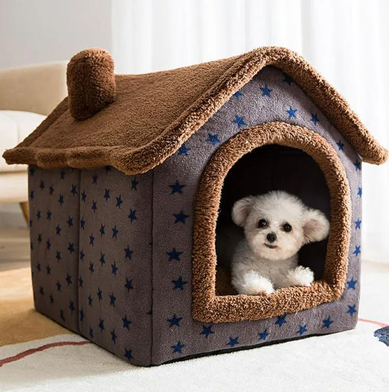 New cat litter rabbit door curtain four seasons universal kennel small and medium-sized dog closed removable and washable dog bed pet litter pad