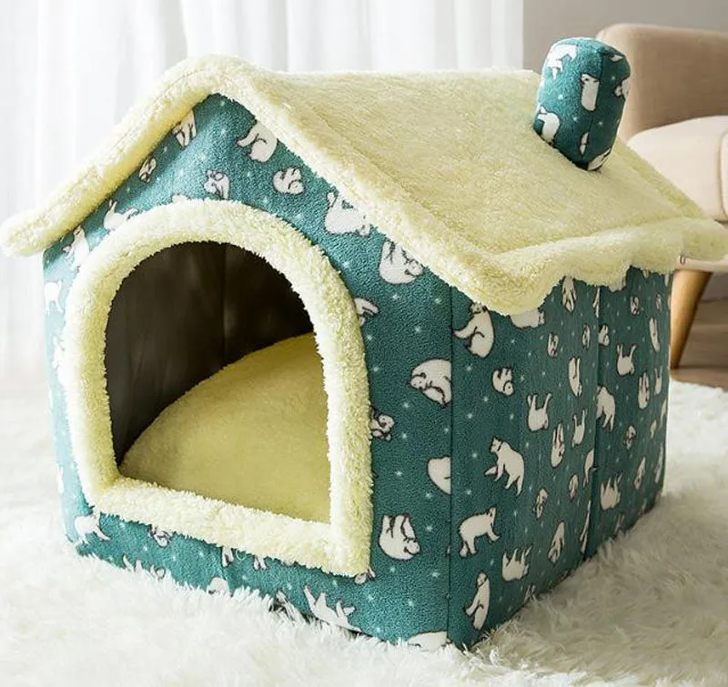 New cat litter rabbit door curtain four seasons universal kennel small and medium-sized dog closed removable and washable dog bed pet litter pad