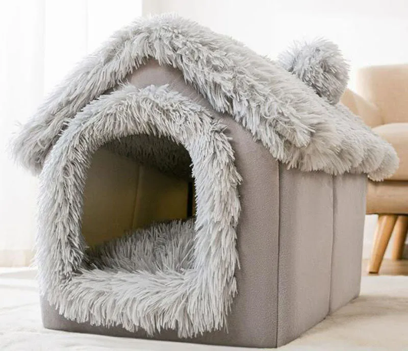 New cat litter rabbit door curtain four seasons universal kennel small and medium-sized dog closed removable and washable dog bed pet litter pad