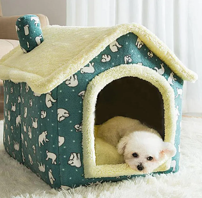 New cat litter rabbit door curtain four seasons universal kennel small and medium-sized dog closed removable and washable dog bed pet litter pad
