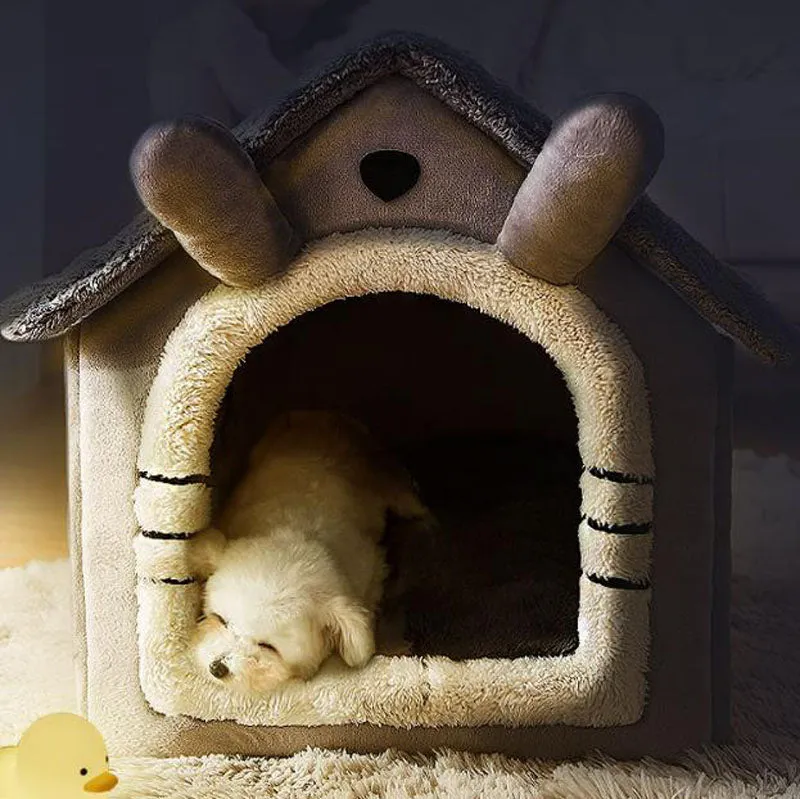 New cat litter rabbit door curtain four seasons universal kennel small and medium-sized dog closed removable and washable dog bed pet litter pad