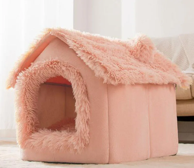 New cat litter rabbit door curtain four seasons universal kennel small and medium-sized dog closed removable and washable dog bed pet litter pad