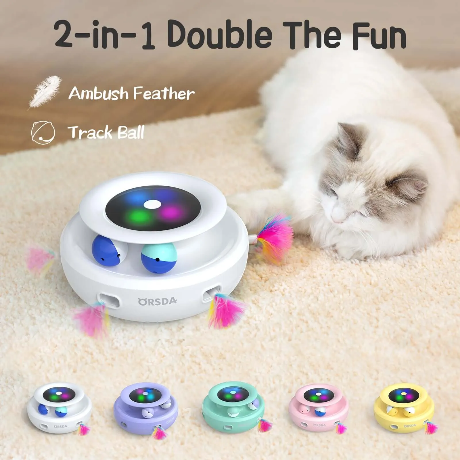 ORSDA 2-in-1 Interactive Cat Toys