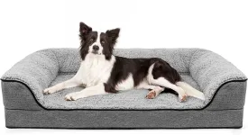 Orthopedic Dog Bed, Bolster Couch for Large Dogs, Dog Bed for Large Dogs, Removable Washable Cover Pet Bed, Foam Nonskid Mat
