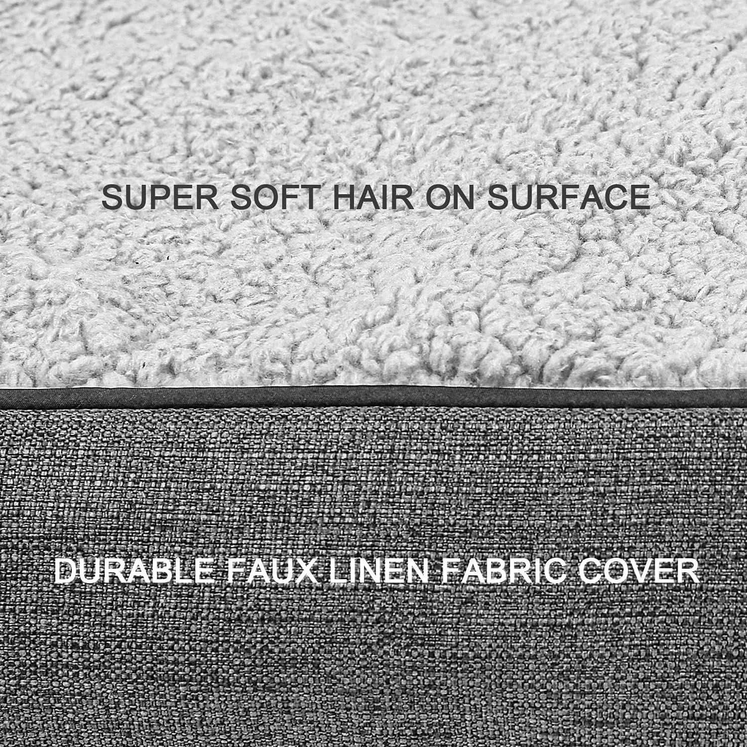 Orthopedic Dog Bed, Bolster Couch for Large Dogs, Dog Bed for Large Dogs, Removable Washable Cover Pet Bed, Foam Nonskid Mat