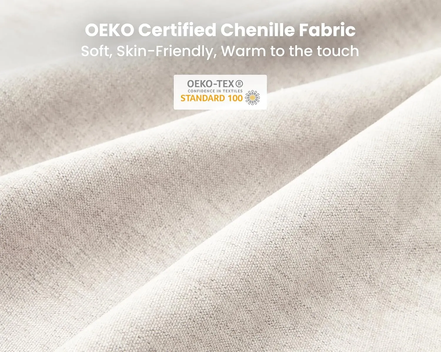 Oversized Modular Sofa, Extra Deep Cloud Chenille Sectional Couch with Ottoman Chaise, Fluffy Chenille 4 Seat L-Shaped Sofa for Living Room, Villa (L Shape 4 Seater, Chenille White)