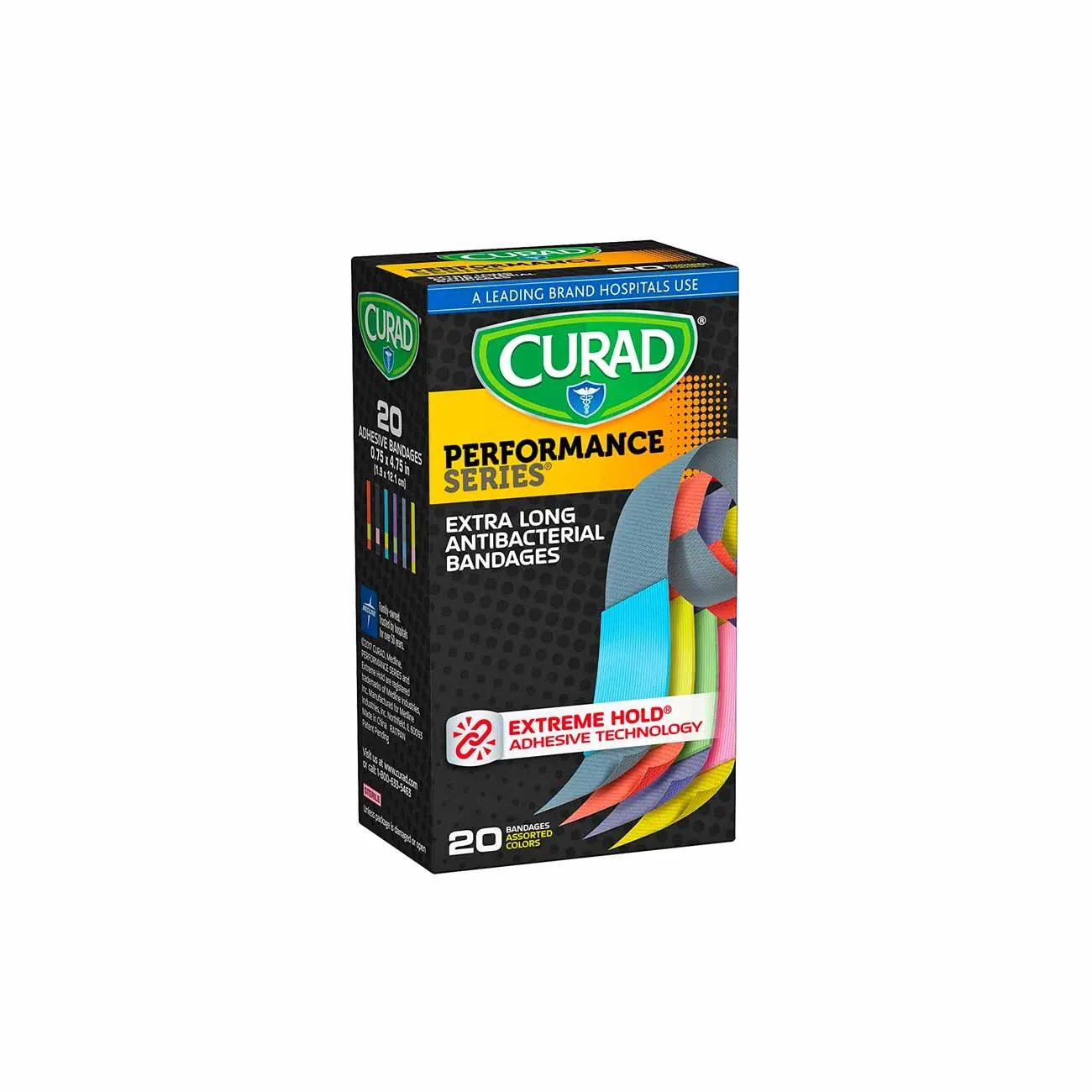 Performance Series Extra Long Antibacterial Bandages - Box of 20