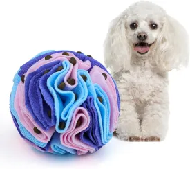 Pet Snuffle Ball, Puzzle Sniffing Interactive Dog Enrichment Toys for Blind Dogs Training & Stress Relief (15cm, Macarons Color)