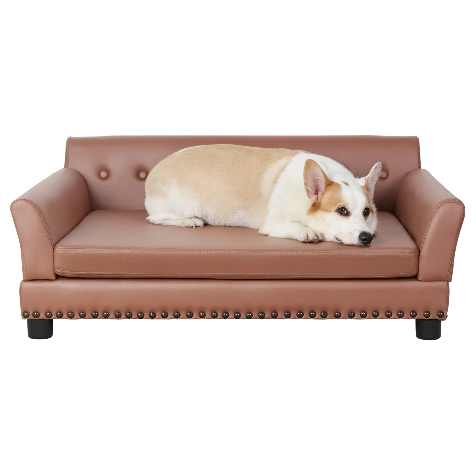 Pet Sofa Bed Pet Snuggle Lounge with Removable Cushion for Kittens Puppies