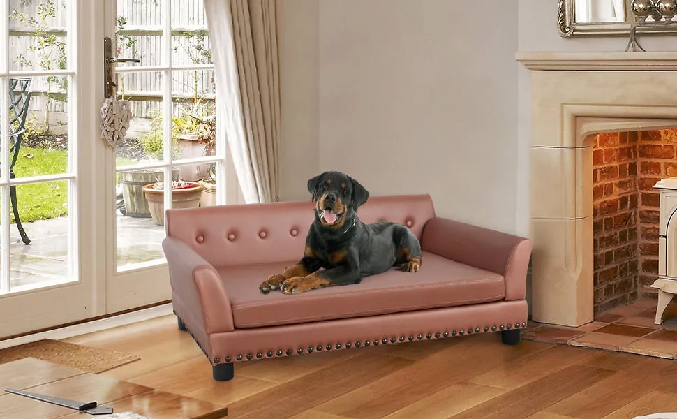 Pet Sofa Bed Pet Snuggle Lounge with Removable Cushion for Kittens Puppies
