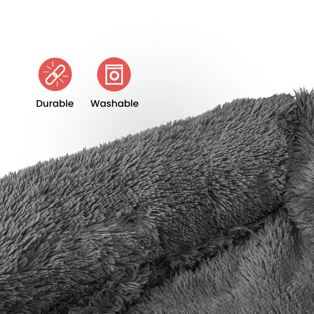Pet Sofa Cover Soft with Bolster L Size (Grey)