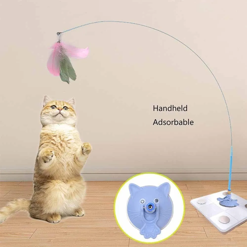 Puff Pet - Meowmastery Toy,meowmastery Toy - 2025 Interactive cat Teaser Wand,Exercise and Entertainment for Active Felines (Black)