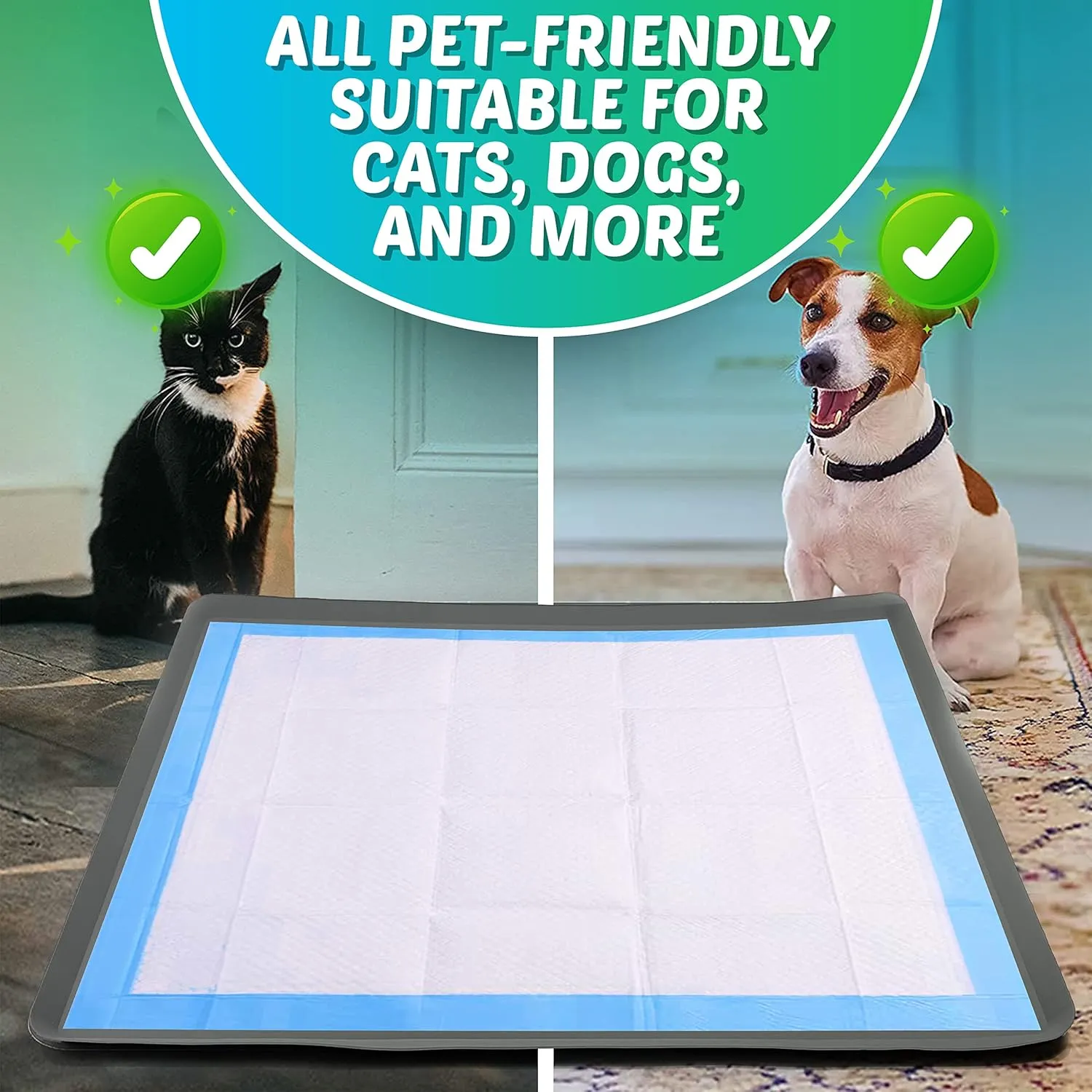 Skywin TidyFriend Pee Pad Holder Tray 28 x 34 Inches, Silicone Dog Potty Tray, Easy to Clean No Spill Dog Potty Training Pad Holder (Grey)