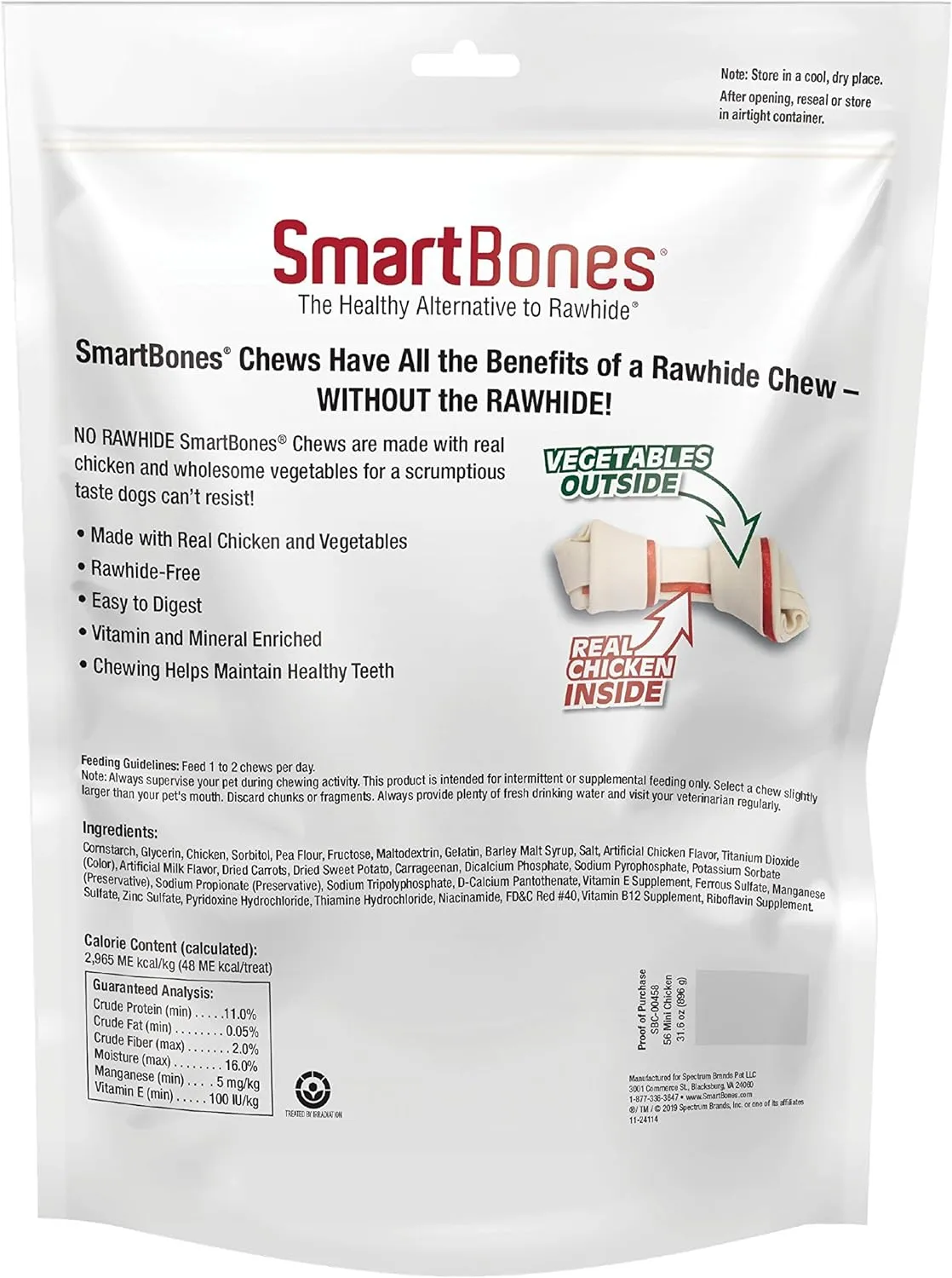 SmartBones Mini Bones with Real Chicken 56 Count, Rawhide-Free Chews for Dogs