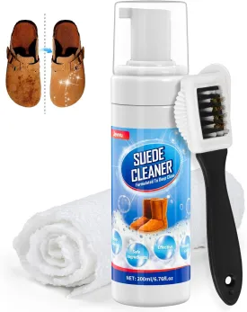 Suede Shoe Cleaner, Suede and Nubuck Cleaning Kit with Brush, Removes Dirt and Stain, For Canvas, Nubuk, Suede, Leather
