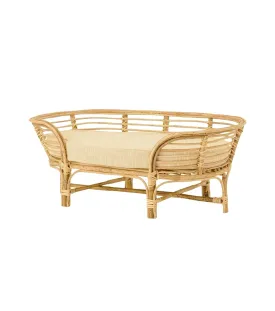 Wooden Bamboo Cane Pet Bed For Dogs and Cats with Foam (One Size)