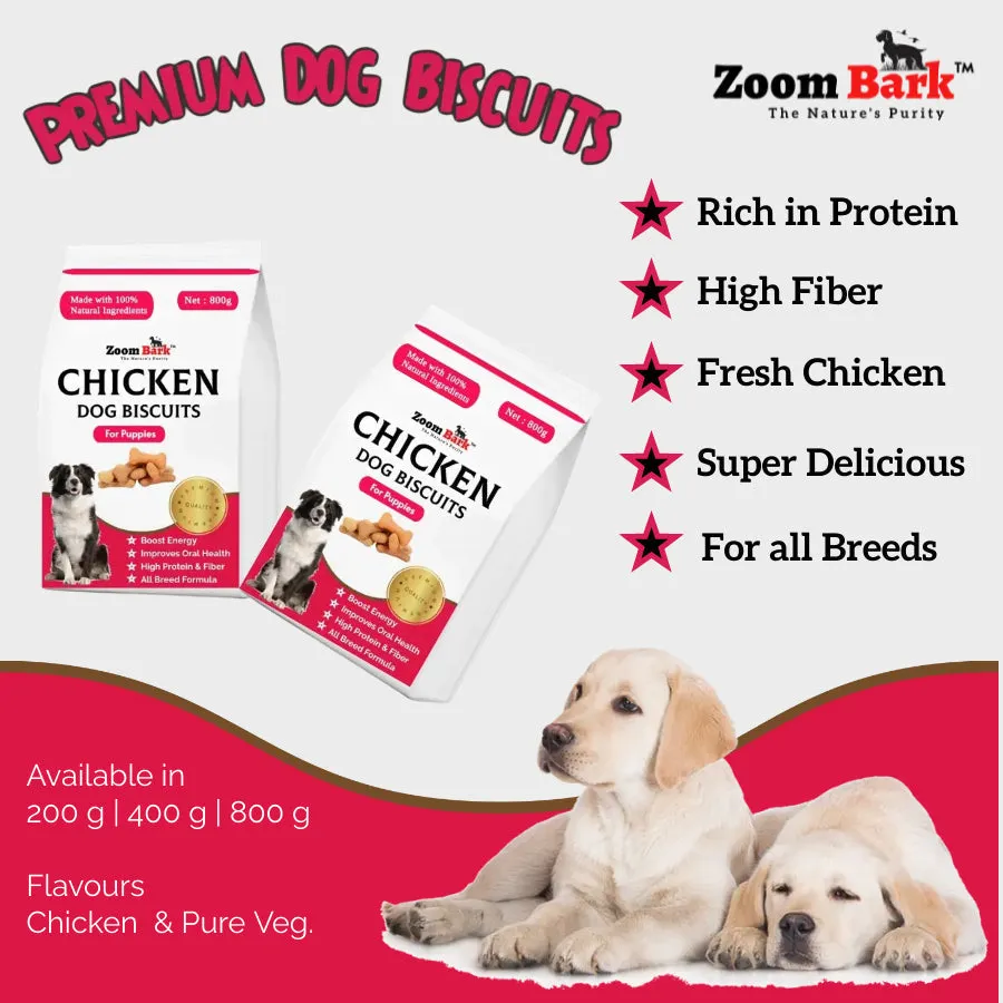 Zoom Bark Chicken Dog Biscuit for Puppies 800 g